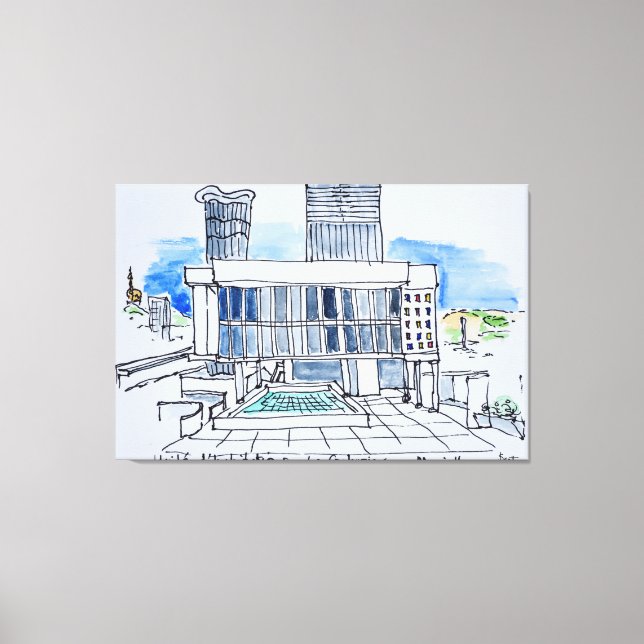 Lienzo Diseñado por Le Corbusier | Marsella, Francia (Anverso)