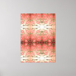 Lienzo Diseñador Pared Art Con Negro Y Peach