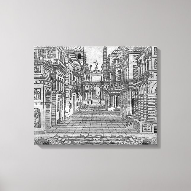 Lienzo Diseñar para una escena trágica (Anverso)