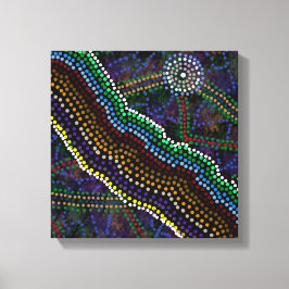 Lienzo Diseño aborigen australiano impreso