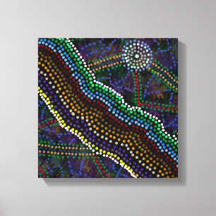Lienzo Diseño aborigen australiano impreso