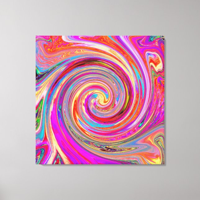 Lienzo Diseño abstracto de barrido arco iris colorido (Anverso)