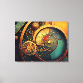 Lienzo Diseño abstracto de relojería Steampunk