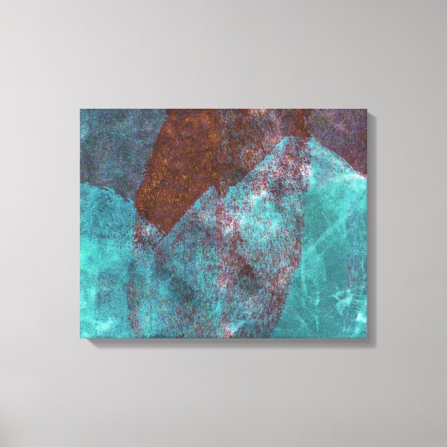 Lienzo Diseño abstracto moderno del Mar Profundo (Anverso)