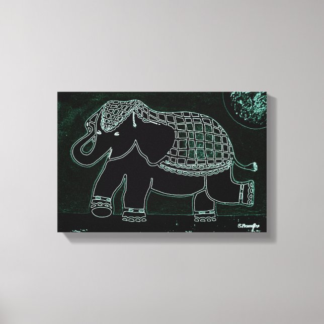 Lienzo Diseño artístico "Baby Elephant" (Anverso)