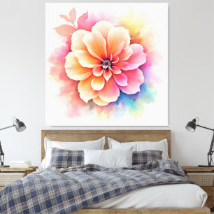 Lienzo Diseño artístico floral revelado