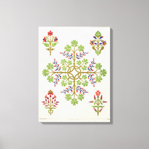 Lienzo Diseño color de rosa del papel pintado del adorno