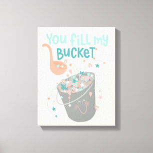 Lienzo Diseño Cute Bucket Filler Valentines