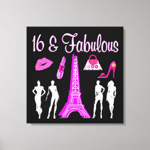LIENZO DISEÑO DE 16º CUMPLEAÑOS INSPIRADO EN PARÍS