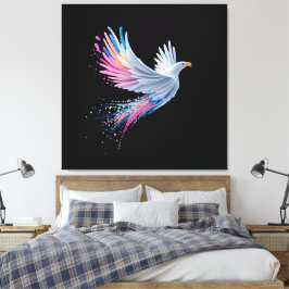 Lienzo Diseño de águila abstracta colorida