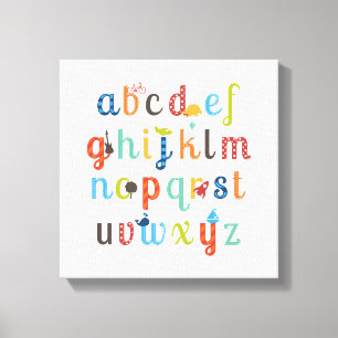 Lienzo Diseño de alfabetos cúbicos