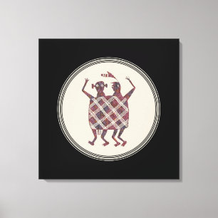 Lienzo Diseño de alfarería de fibras pequeñas
