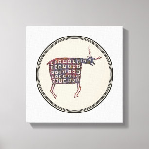 Lienzo Diseño de alfarería de fibras pequeñas