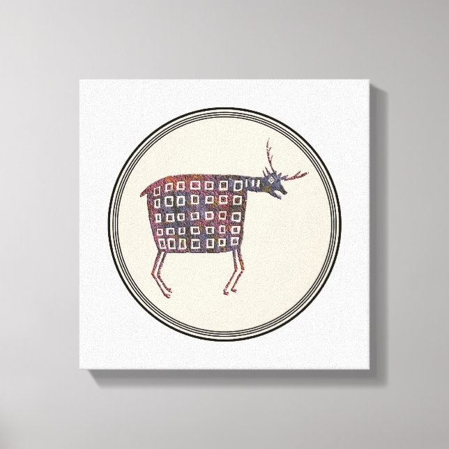 Lienzo Diseño de alfarería de fibras pequeñas (Anverso)