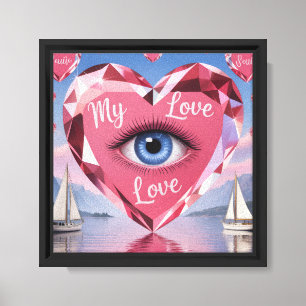 Lienzo Diseño de Amor Romántico del Día de San Valentín E