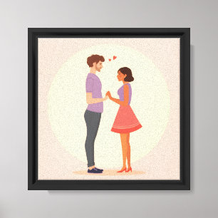Lienzo Diseño de Amor Romántico Elegante Moderno para el
