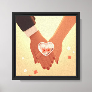 Lienzo Diseño de Amor Romántico Elegante y Moderno para e