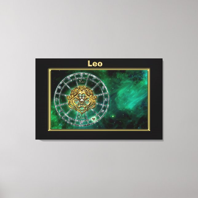 Lienzo Diseño de Astrología Leo Zodiac (Anverso)