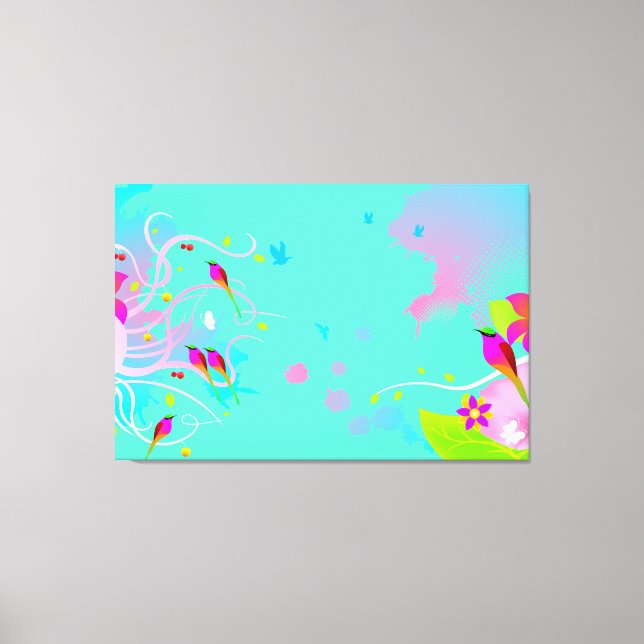 Lienzo Diseño de aves Art Wall Canvas (Anverso)