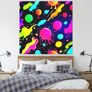 Lienzo Diseño de bandeja de pintura de neón