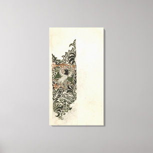 Lienzo Diseño de bloque de madera inacabado del "pájaro