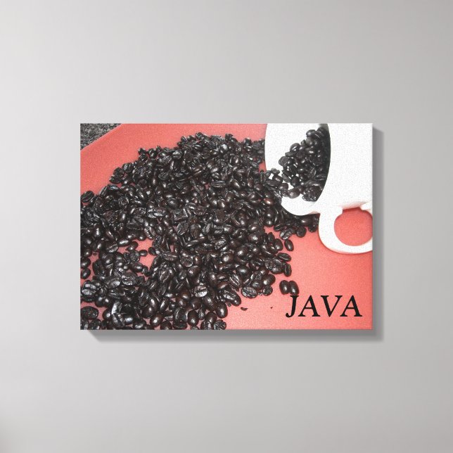 Lienzo Diseño de café Java (Anverso)