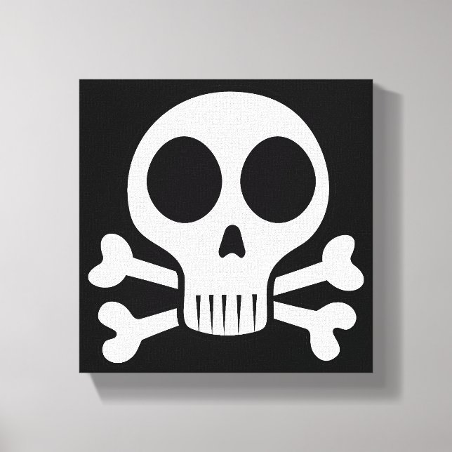 Lienzo Diseño de calavera pirata (Anverso)