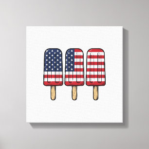 Lienzo Diseño de camisa de bandera de paleta patriótica v
