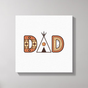 Lienzo Diseño de camiseta con letras de tipi de papá colo