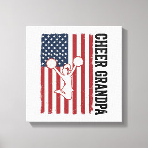 Lienzo Diseño de camiseta de bandera vintage patriótica d
