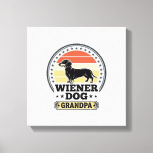 Lienzo Diseño de camiseta de dachshund abuelo perro wiene