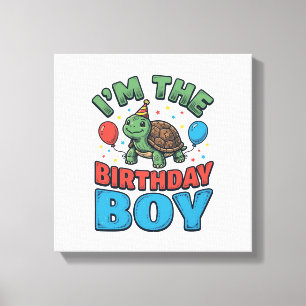 Lienzo Diseño de camiseta de fiesta vintage de tortuga cu