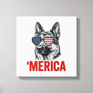 Lienzo Diseño de camiseta de gafas de sol con bandera de
