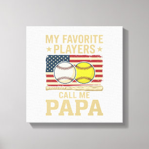 Lienzo Diseño de camiseta de jugadores de béisbol y sóftb