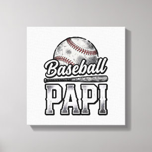 Lienzo Diseño de camiseta de papá de béisbol vintage_