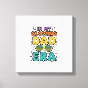 Lienzo Diseño de camiseta de papá de gafas de sol retro d