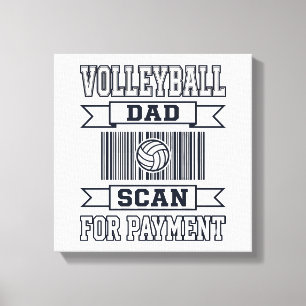 Lienzo Diseño de camiseta divertido Papá de voleibol esca
