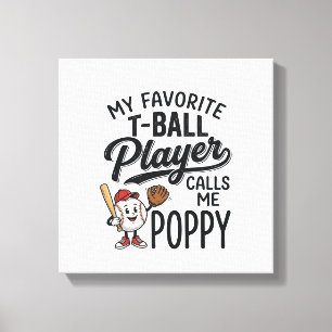Lienzo Diseño de camiseta Me llaman Poppy jugador favorit