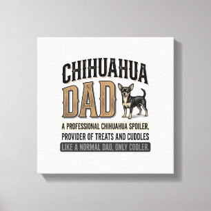 Lienzo Diseño de camiseta para papá de Chihuahua vintage_