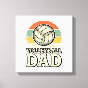 Lienzo Diseño de camiseta retro de papá de voleibol vinta
