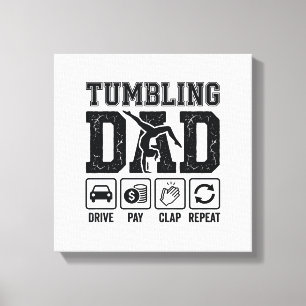 Lienzo Diseño de camiseta Tumbling Dad Drive Pay Clap Rep