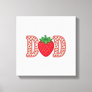 Lienzo Diseño de camiseta vectorial de letras de fresa pa
