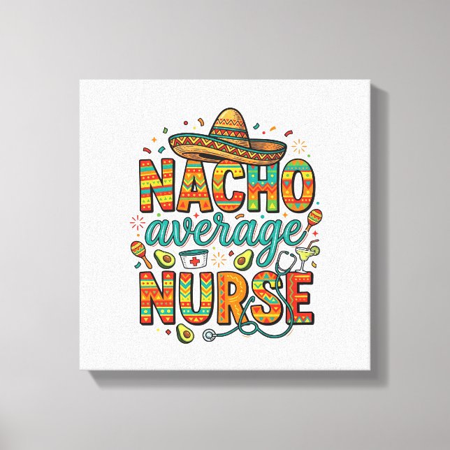 Lienzo Diseño de camiseta vectorial fiesta de enfermera N (Anverso)