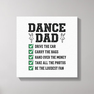 Lienzo diseño de camiseta Vintage Dance Dad Checklist_1