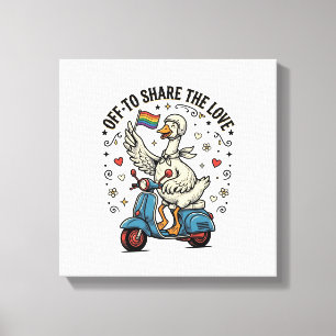 Lienzo Diseño de camiseta vintage de amor de scooter de g