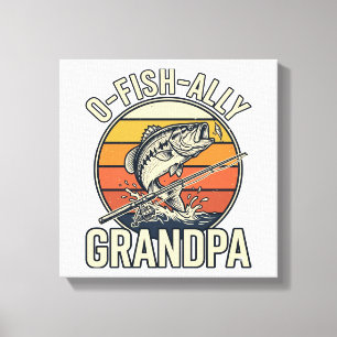 Lienzo Diseño de camiseta vintage de pesca del abuelo O-F