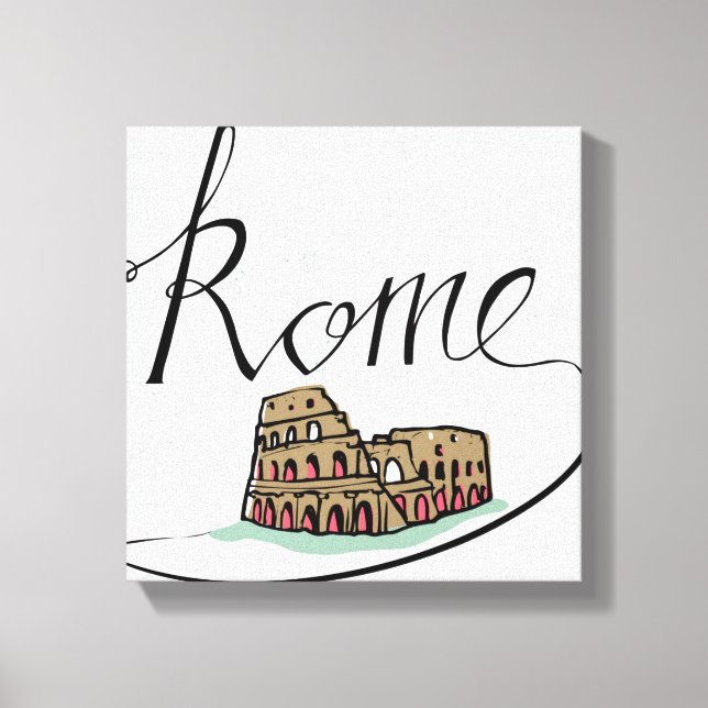 Lienzo Diseño de cartas de mano de Roma (Anverso)