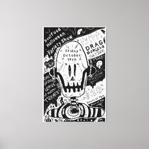 Lienzo diseño de cartel de Halloween
