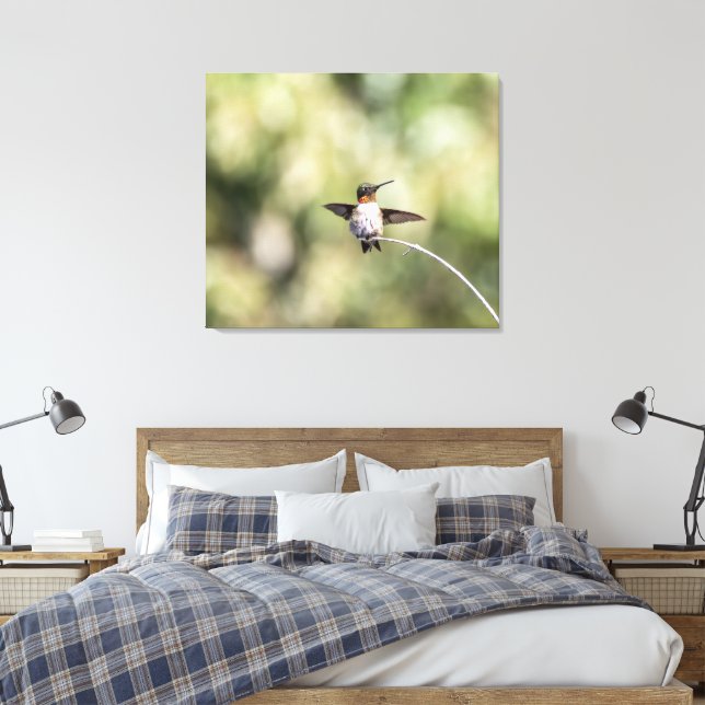 Lienzo Diseño de colibrí con chorro de goma #4Q7A0015 (Insitu(Dormitorio))