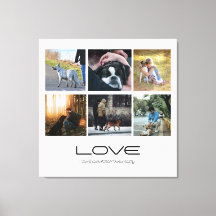 Diseño de Collage de Retrato de Familia Perro Amor